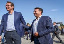 Пред Состанокот за унапредување на соработката на земјите од Западен Балкан , Заев, Вучиќ и Рама одржаа неформална средба