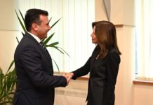 Заев на средба со амбасадорката Брнс: САД остануваат наш стратешки сојузник