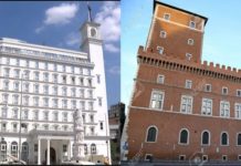 (ФОТО) Сличноста на “Белата палата” со балконот на диктаторот Мусолини