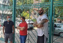 (ФОТО) Саша Богдановиќ и Перо Антиќ пуштија во употреба реконструирано кошаркарско игралиште на булевар “Св. Климент Охридски”