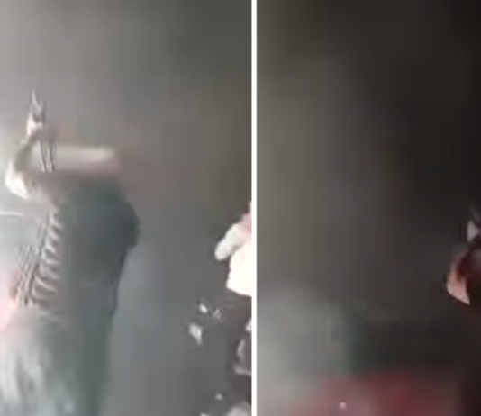 (ВИДЕО) Криминалецот Симе кој се сликал со Мицкоски пука со калашников