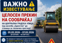 ВАЖНО ИЗВЕСТУВАЊЕ: Од денеска до четврток затворена главната улица во Крива Паланка