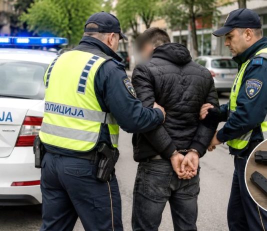 Пијан со пиштол се обидел да ограби локал во Тетово, полицијата експресно го уапси